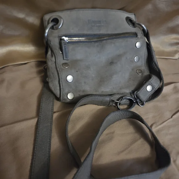 Hammitt Charcoal Leather Unisex Messenger Bag - Picture 3 of 13